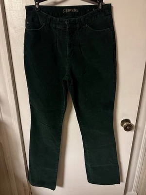 St John’s Bay 女式深绿色靴型灯芯绒裤子 12 码 — 第 1/4 张图片
