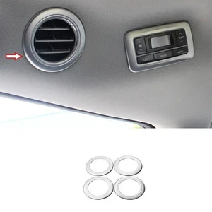 Silver steel Headliner Air Outlet Vent Cover Trim 4p For Toyota Sienna 2011-2020 - Picture 1 of 8