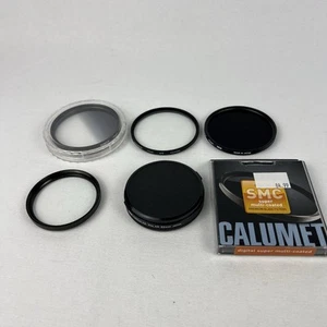 Camera Lenses & Polarizer Lot 6 Calumet Digital Polarizer 77mm Nikon, Promaster - Picture 1 of 9