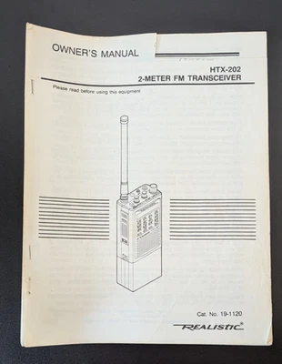 Realistic HTX-202 Owner's Manual 2-meter FM Transceiver CAT No. 19-1120 - Image 1 of 4