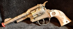 Vintage Texan Jr. Hubley Cowboy Western Toy Cap Gun 1950’s -60’s  Longhorn grips - Picture 1 of 9