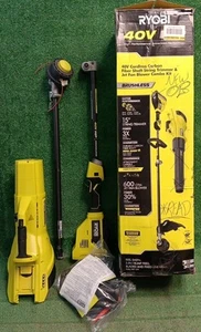 NUEVO RYOBI 40V Soplador Inalámbrico y Recortador de Cuerdas de Fibra de Carbono - SOLO HERRAMIENTAS *LEER* - Imagen 1 de 20