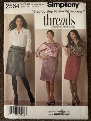 *UNCUT* 2009 Simplicity pattern #2564 - Blouse, Skirt, Top, Shirt - Sz: 16-24 - Image 1 of 3