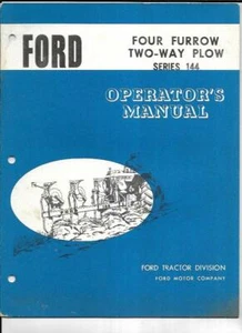 Ford Four Furrow serie 144 arado bidireccional manual del operador - Imagen 1 de 2