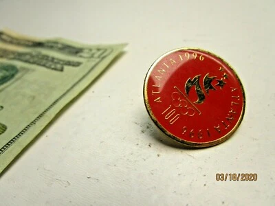 Vintage Olympics 100th anniversary 1996 Atlanta commemorative Pin Pinback Swag - Image 1 of 2