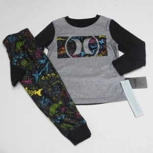 NWT 2pc Hurley Soft Fleece Logo Ocean Life Pajamas sz 4 6 or 8 - Picture 1 of 1