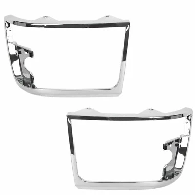 Juego de bisel de faros cromados laterales del conductor y del pasajero para Ford F-150 1992-1996 Foto 1 de 4