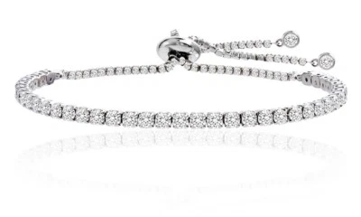 Adjustable Tennis Bracelet Made with Swarovski Elements by Nina & Grace  - Image 1 of 2