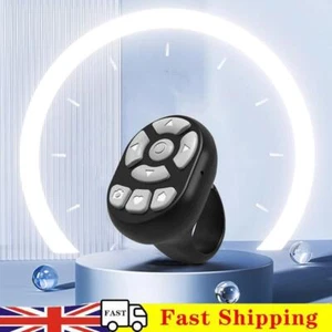 Remote Control E-book Page Turner BT Wireless Camera Shutter Selfie Button Black - Afbeelding 1 van 10