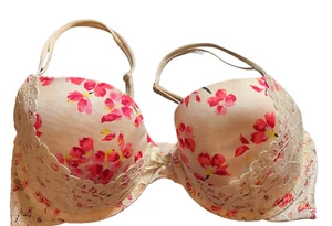 Victoria's Secret Floral Lined Demi Double Bra - Very Soft - Size 34D - Picture 1 of 9