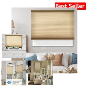 Morning Croissant Cordless Cellular Shades - 69" W X 48" H Blackout Coverings - Picture 1 of 11