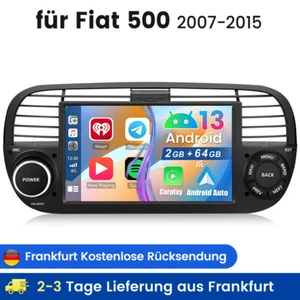 Für Fiat 500 2007-2015 7" 64G Android 13 Autoradio Carplay GPS Navi BT RDS WIFI - Bild 1 von 14