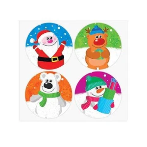 24 Novelty Gift Tags With Wobbly Eyes Present Kids Children Glitter Christmas - Bild 1 von 1