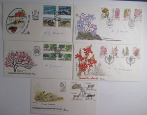 TRANSKEI  1988-91 FDCs #211 250  Serval*Plants*Trees*Food from the Sea - Picture 1 of 6