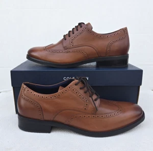 Cole Haan Men's Size 11 Grand+ Wingtip Oxford Tan Brown Dress Shoes C37330 NEW - Picture 1 of 8