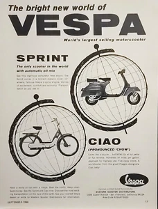 1968 Vespa Sprint Ciao Motor Scooter Print Ad - Picture 1 of 1