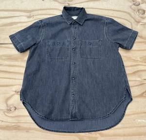 Madewell Denim Short-Sleeve Button-Up Shirt  Women’s Black  Sz. XS (Quality) - Picture 1 of 9