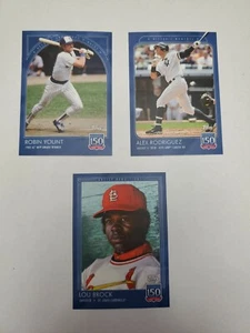 2020 Topps 150 Years Of Baseball 3 Card Set Yount, Brock, A-Rod - Picture 1 of 4