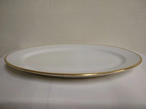 Vintage J & G Meakin Large Serving Platter White Gold Trim 13 3/8" x 10 1/2" - Picture 1 of 6