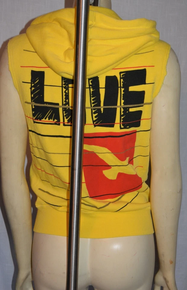 NUEVO sin etiquetas 2 B GRATIS Algodón Chaleco Sin Mangas LOVE Cremallera Frontal Sudadera con Capucha Talla M  Foto 1 de 4