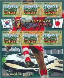 LIBERIA - Stamps M / SHEET - 2002 FIFA Football JAPAN / KOREA: CAMEROON team - Picture 1 of 1