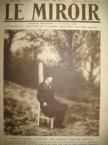 VINCENNES EXECUTION LENOIR AU POLE ALPHONSE XIII CAILLAUX LE MIRROIR 1919 - Picture 1 of 1