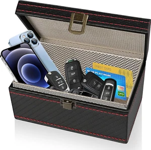 Faraday Box for Car Keys, Keyless Car Key Signal Blocker Box, Large RFID Signal - Picture 1 of 12