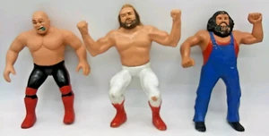 Lot Of 3 Vintage LJN Titan Sports 8" Rubber Wrestling Action Figures Steele Stud - Picture 1 of 24