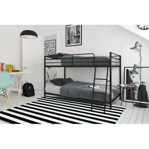 Mainstays Small Space Twin over Twin Junior Bunk Bed, Black