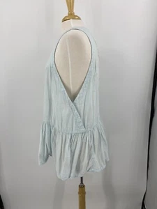 Free People Dress Tunic Cotton Light Blue Open Sides Under Arm Bare Dropwaist Sm - Picture 1 of 12