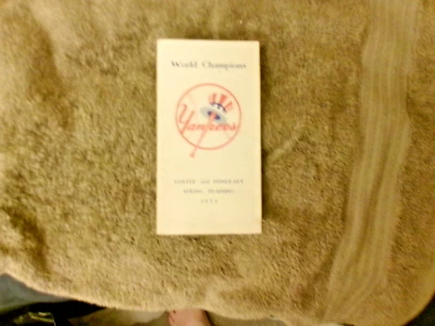 Libro de prensa 1954 New York Yankees Media Guide lista 1953 serie mundial programa AD Foto 1 de 4