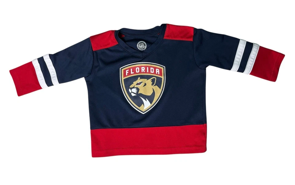 Camiseta deportiva de hockey para niños pequeños de Florida Panthers NHL 3T manga larga con licencia juvenil Foto 1 de 4