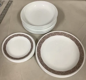Juego de (24) platos de boceto de arena Corelle y cuencos todos blancos en muy buena condición - Imagen 1 de 10