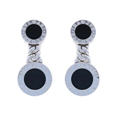 Brincos de gota de ônix Bulgari Bvlgari - Ouro branco 18k perfurado - Imagem 1 de 4