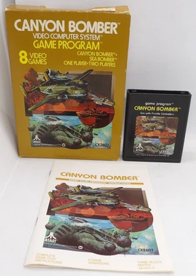 Canyon Bomber - Atari 2600, 1987 CIB Complete w/ Manual Tested and working - Image 1 of 4
