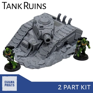 Tank Ruins - 28mm Imperial 3D Printed Terrain for Tabletop Wargaming - Picture 1 of 8