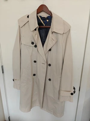 New w/ Tags Tommy Hilfiger Trench Coat Mens Size Medium Sz M Bone Color NOS BNWT - Image 1 of 4