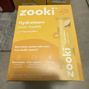 Zooki Hydration+ Liver Health 30 Lemon & Ginger Sachets 2027 RRP £39.99 - Picture 1 of 6