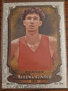 2024 Topps Allen & Ginter Foil Filagree #245 Zaccharie Risacher Rookie ATL Hawks - Picture 1 of 2