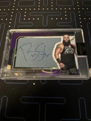 2020 Topps Fully Loaded - Autographed Mat Relic Braun Strowman #M-BS Purple /25  - Image 1 of 3