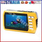 AU 4K 30FPS Waterproof Camera 56MP UHD Video Recorder for Snorkeling (Yellow)