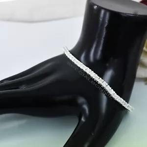 3.60Ct Stunning 3mm White Diamond Tennis Bracelet-Great Shine & Luster! VIDEO - Picture 1 of 10