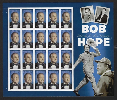 US Stamps — Full Pane of 20 — 2009, Legends of Hollywood / Bob Hope #4406 MH - Image 1 of 2