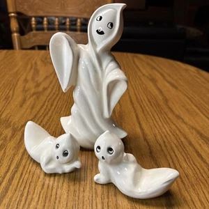 Vintage Byron Keramik Halloween Geist 8" plus Kinder 1976 Figuren - Bild 1 von 6