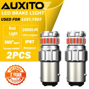 Bombillas traseras de freno LED AUXITO 1157 7528 2057 rojas súper brillantes 2 piezas - Imagen 1 de 12