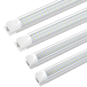2ft-8ft T8 Integrated LED Shop Lights Fixtures 14W-90W 6000K Garage Lights - Picture 1 of 22