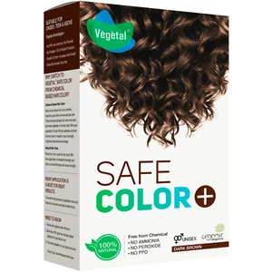 Safe Color 50gm Dark Brown Natural Organic Hair Dye No Allergy Vegetal Full Kit - Picture 1 of 5