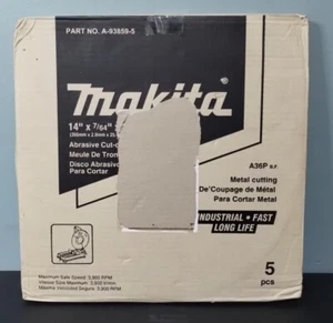 Makita A938595 14 inch Cut off Wheel - 5 Pack - NEW - Picture 1 of 1