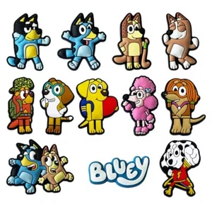 Bluey Cartoon Croc Shoe Charms Set of 12 - Picture 1 of 1