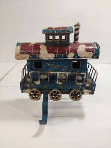 Christmas Express Metal Train Caboose Stocking Holder Target **Broken Wheels** - Picture 1 of 12